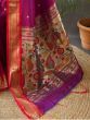 Wonderful Rani Pink Zari Weaving Paithani Silk Traditional Saree 