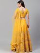 Yellow & Gold-Toned Embroidered Semi-Stitched Myntra Lehenga & Unstitched Blouse with Dupatta