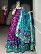 Gorgeous Purple Patola Printed Silk Function Wear Gown With Dupatta