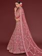 Captivating Pink Embroidered Soft Net Event Wear  Lehenga Choli