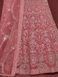 Captivating Pink Embroidered Soft Net Event Wear  Lehenga Choli