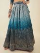 Magnetic Blue Sequins Art Silk Wedding Wear Lehenga Choli