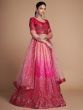 Gorgeous Pink Sequins Chinon Bridesmaid Lehenga Choli With Dupatta
