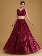 Incredible Red Sequins Net Party Wear Lehenga Choli With Dupatta