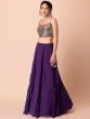 Charming Purple Georgette Party Wear Lehenga With Sequins Choli

