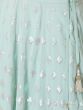 Fabulous Sky-Blue Embroidered Georgette Reception Wear Lehenga Choli 
