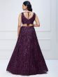 Wonderful Purple Sequins Georgette Party Wear Lehenga Choli 
