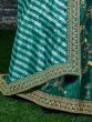 Green Embroidery Mulberry Silk Wedding Lehenga Choli