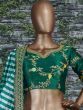 Green Embroidery Mulberry Silk Wedding Lehenga Choli