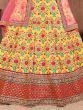 Yellow Heavy Embroidered Silk Wedding Lehenga Choli