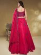 Stunning Pink Sequins Georgette Engagement Wear Lehenga Choli 