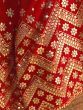 Fascinating Red Sequins Georgette Wedding Lehenga Choli With Dupatta