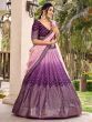 Amazing Purple Sequins Chinon Function Wear Lehenga Choli 