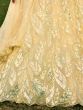 Attractive Yellow Sequins Net Function Wear Lehenga Choli With Dupatta