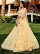 Attractive Yellow Sequins Net Function Wear Lehenga Choli With Dupatta