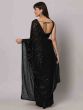 Charming Black Sequins Georgette Reception Wear Saree With Blouse
