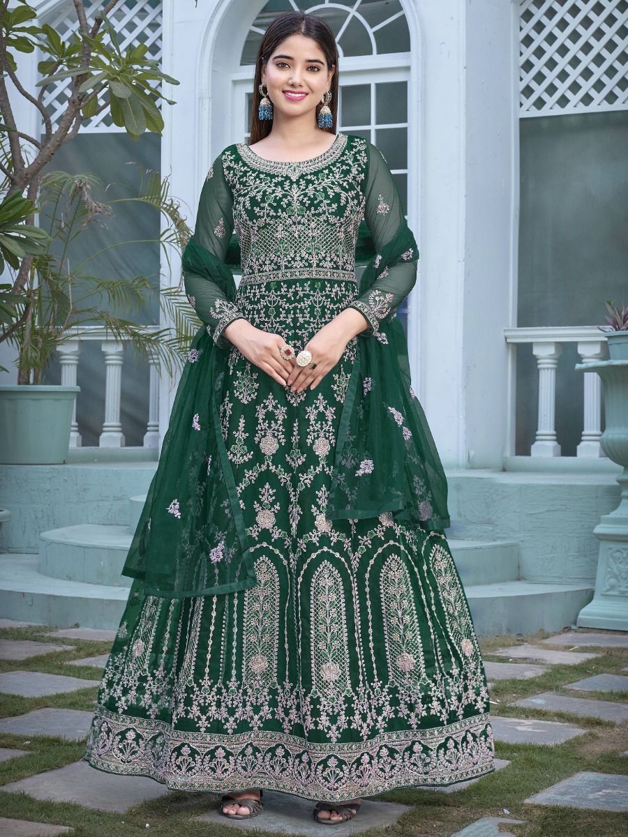 Butterfly Net Anarkali Dress Salwar Kameez - Indian Dress - C681D |  Fabricoz USA