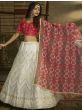 Desirable White Sequence Embroidered Georgette Lehenga Choli
