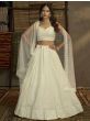 Stunning White Sequence Embroidered Georgette Lehenga Choli
