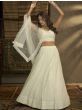 Stunning White Sequence Embroidered Georgette Lehenga Choli