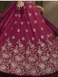 Charming Pink Thread Embroidered Georgette Lehenga Choli
