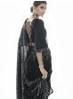 Gorgeous Black Sequins Embroidered Party Wear Georgette Saree