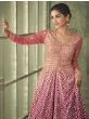 Gorgeous Coral Pink Sequined Georgette Party Wear Lehenga Suit