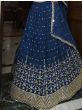 Spectacular Blue Sequence Embroidered Georgette Lehenga Choli