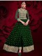 Green Mirror Work Georgette Festive Pakistani Salwar Suit