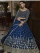 Spectacular Blue Sequence Embroidered Georgette Lehenga Choli