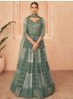 Attractive Green Sequins Embroidered Ready Made Gown