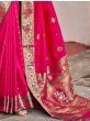 Marvelous Pink weaving Soft Silk Saree With Blouse