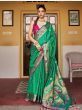 Captivating Green Weaving Soft Silk Saree With Blouse