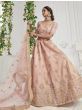 Light Pink Sequins Silk Bridal Wear Lehenga Choli
