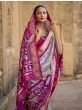 Lavish Pink & Grey Weaving Patola Silk Festive Wear Saree (Default)
