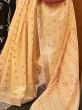 Charismatic Yellow Handloom Weaving Cotton Function Wear Saree