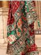 Fascinating Red Embroidered Silk Wedding Wear Panetar Saree With Blouse
