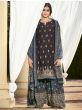 Lovely Black Bandhani Printed Silk Festival Wear Sharara Suit