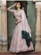 Dusty Pink Sequins Georgette Party Wear Lehenga Choli