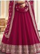 Startling Pink Sequence Embroidered Gown With Dupatta