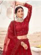 Miraculous Red Sequins Embroidered Net Party Wear Lehenga Choli