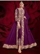 Magenta Stone Embroidered Georgette Festive Pakistani Salwar Suit