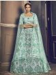 Blue Sequins Embroidered Net Party Wear Lehenga Choli
