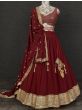 Stunning Maroon Sequins Embroidered Georgette Party Wear Lehenga Choli