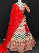 Pleasant Multi-Color Sequins Embroidered Georgette Party Wear Lehenga Choli