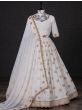 Beautiful White Embroidery Georgette Wedding Wear Lehenga Choli