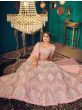 Pink Sequins Georgette Net Wedding Wear Lehenga Choli