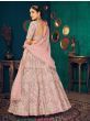 Pink Sequins Georgette Net Wedding Wear Lehenga Choli