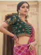 Exquisite Pink Zari Weaving Silk Festival Wear Saree
