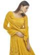 Ravishing Mustard Yellow Thread Embroidery Georgette Lehenga Choli